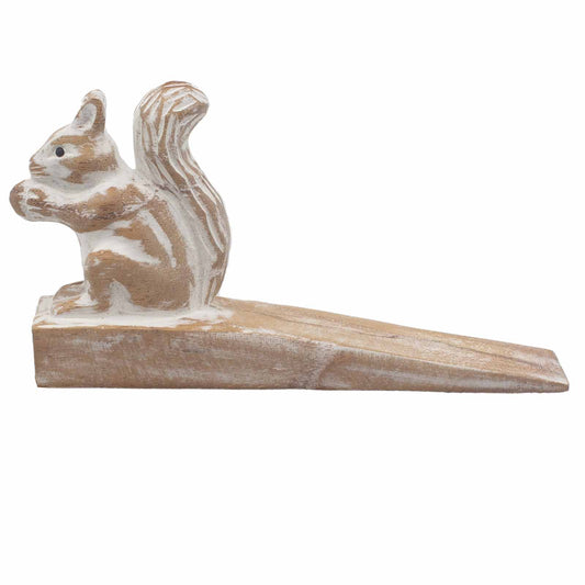 Hand-Carved Doorstop - Squirrel