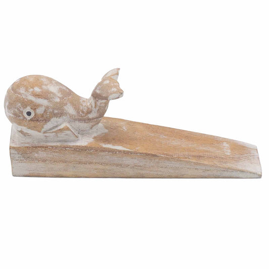 Hand-Carved Doorstop - Whale