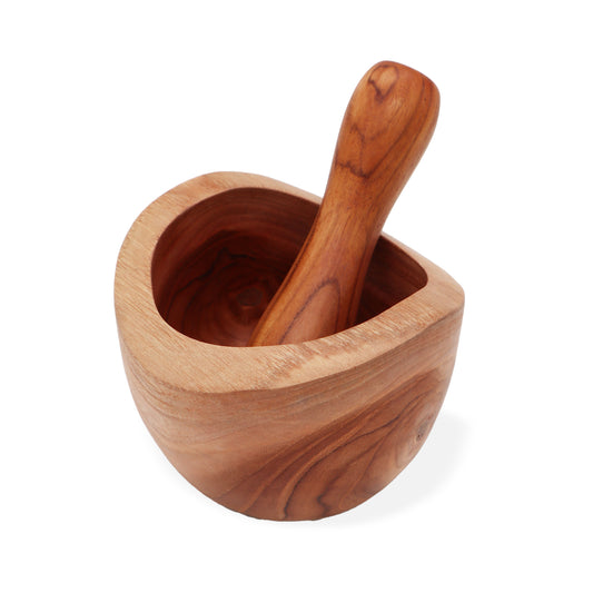Ergo Teak Pestle & Mortar - Medium