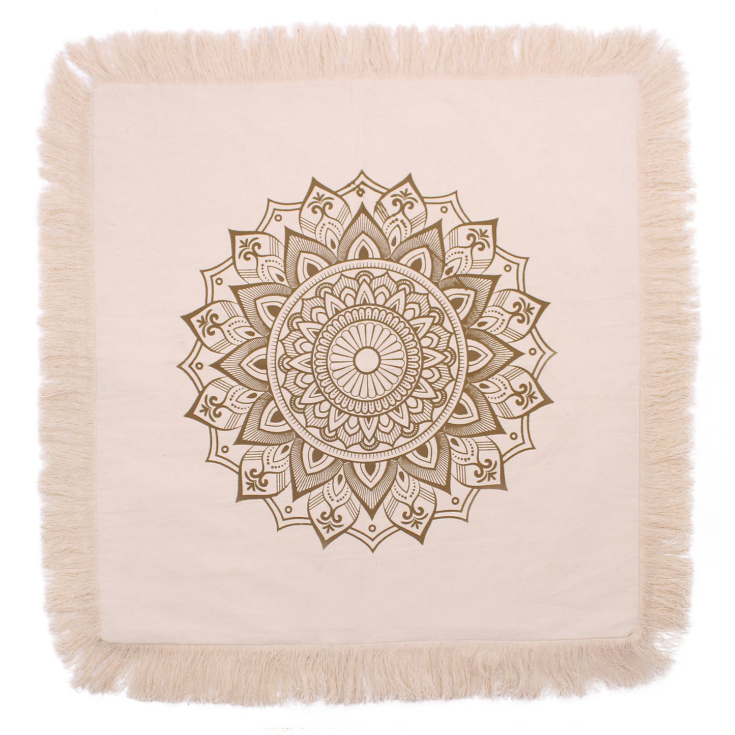 Mandala Cushion Cover - Lotus - Bronze - 60 x 60 cm