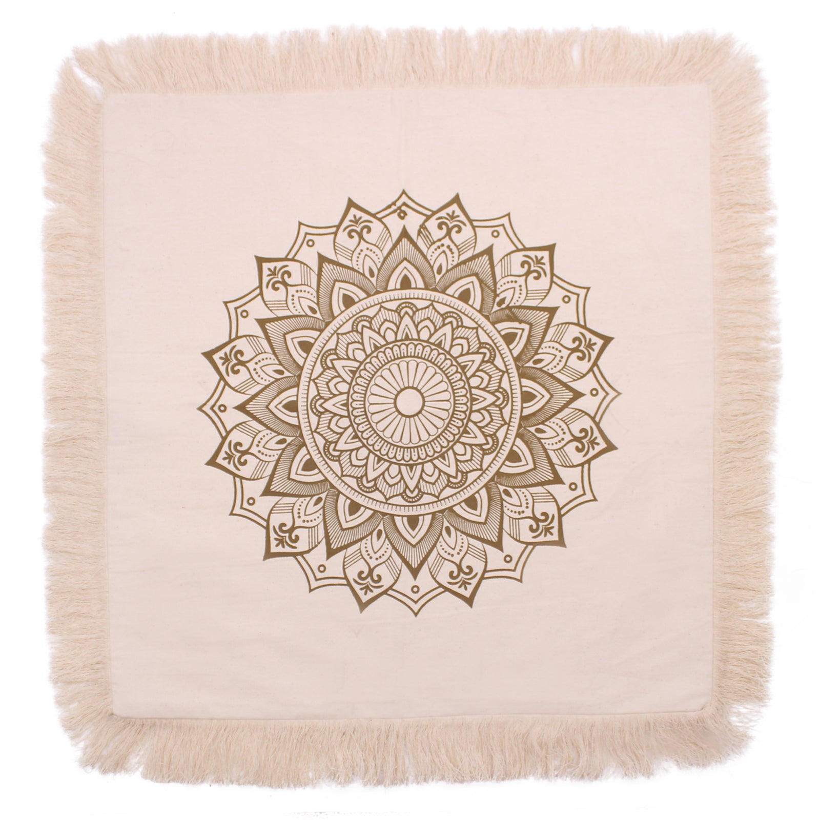 Mandala Cushion Cover - Lotus - Bronze - 60 x 60 cm
