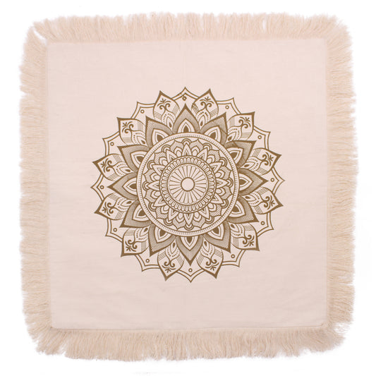 Mandala Cushion Cover - Lotus - Bronze - 60 x 60 cm