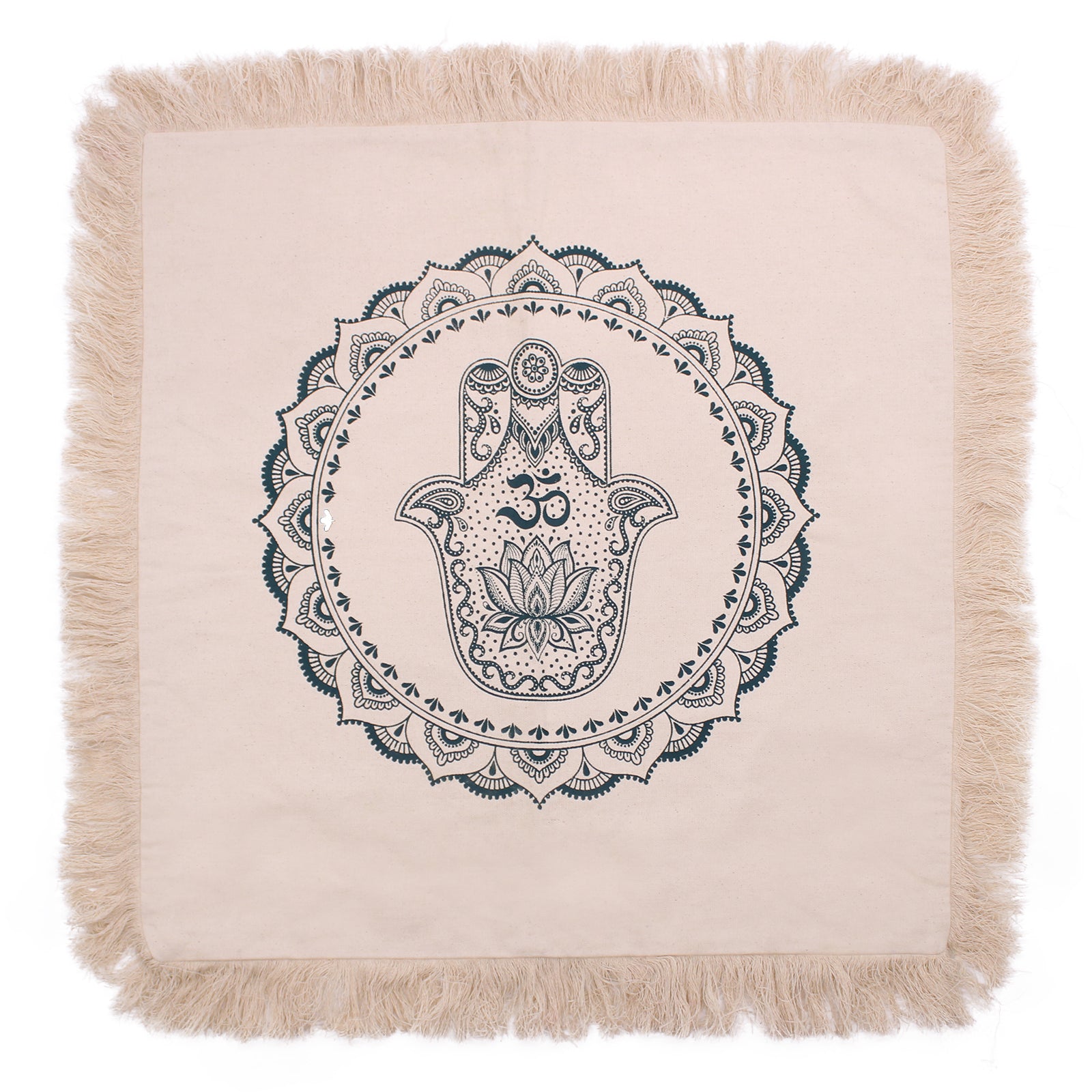 Mandala Cushion Cover - Hamsa - Green - 60 x 60 cm