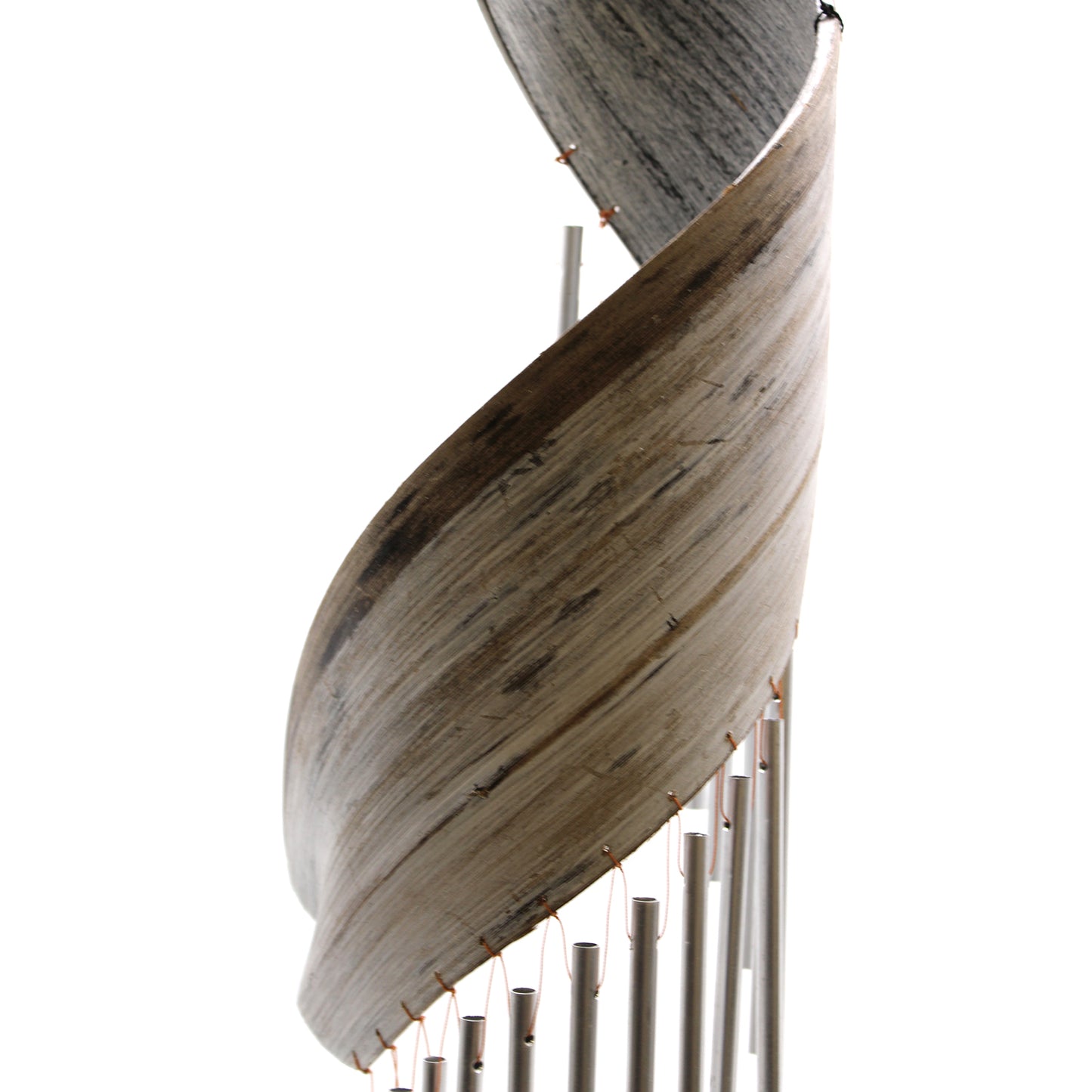 Coconut Leaf Windchimes - Whitewash