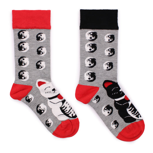 Hop Hare Bamboo Socks - Lucky Cats - Medium / Large (7.5 - 11.5)