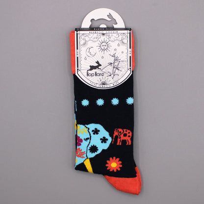 Hop Hare Bamboo Socks - Cosmic Elephant - Medium / Large (7.5 - 11.5)