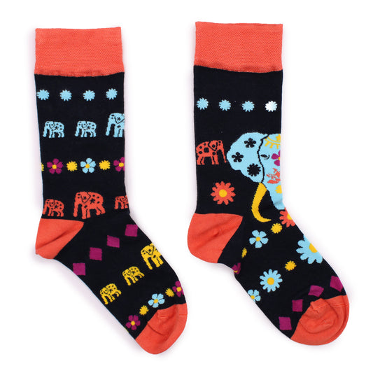 Hop Hare Bamboo Socks - Cosmic Elephant - Medium / Large (7.5 - 11.5)