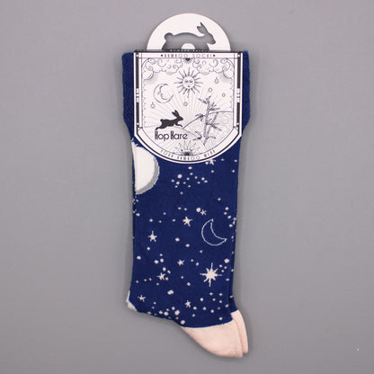 Hop Hare Bamboo Socks - Moon Walk - Medium / Large (7.5 - 11.5)