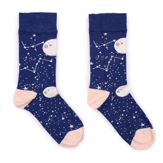 Hop Hare Bamboo Socks - Moon Walk - Medium / Large (7.5 - 11.5)
