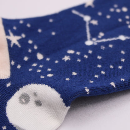 Hop Hare Bamboo Socks - Moon Walk - Medium / Large (7.5 - 11.5)