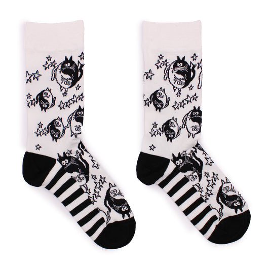 Hop Hare Bamboo Socks - Ying Yang - Small / Medium (3.5 - 6.5)