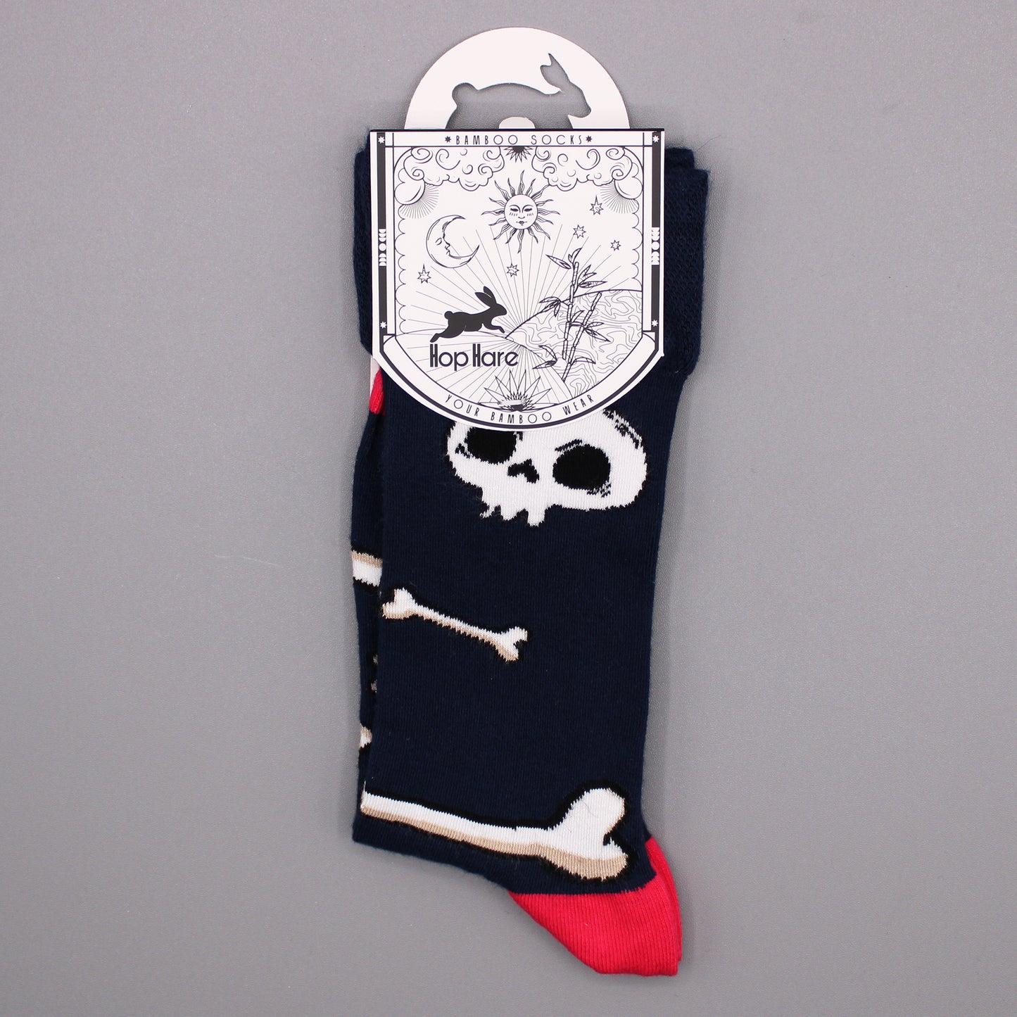 Hop Hare Bamboo Socks - Skulls and Bones - Small / Medium (3.5 - 6.5)