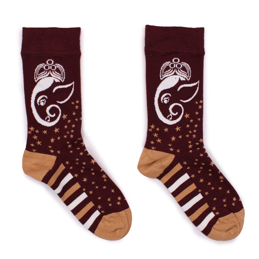 Hop Hare Bamboo Socks - Ganesha - Small / Medium (3.5 - 6.5)