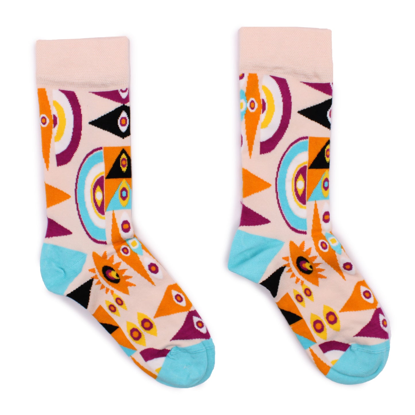 Hop Hare Bamboo Socks - Psychedelic Evil Eye - Medium / Large (7.5 - 11.5)