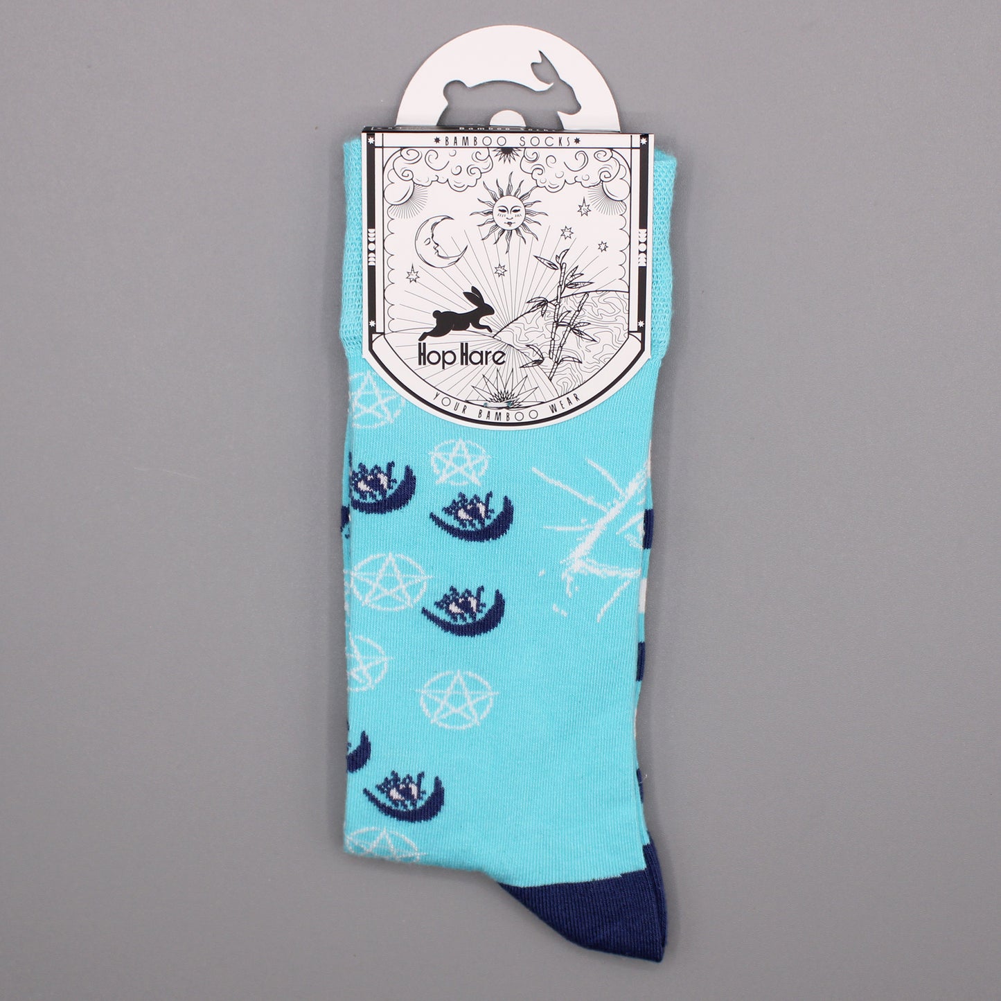 Hop Hare Bamboo Socks - Pentagram and Evil Eye - Small / Medium (3.5 - 6.5)