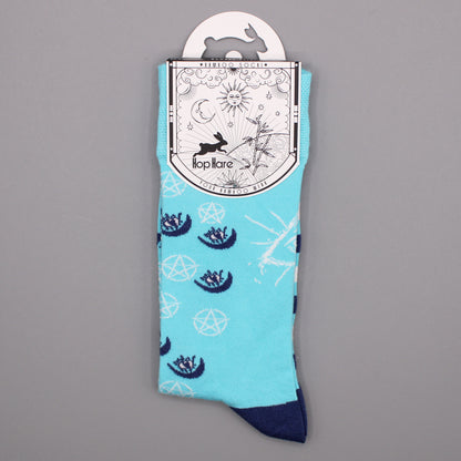 Hop Hare Bamboo Socks - Pentagram and Evil Eye - Small / Medium (3.5 - 6.5)