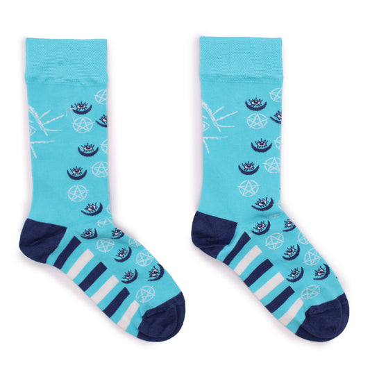 Hop Hare Bamboo Socks - Pentagram and Evil Eye - Small / Medium (3.5 - 6.5)