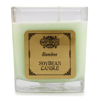 Soybean Wax Scented Candle in Chunky Jar - Bamboo