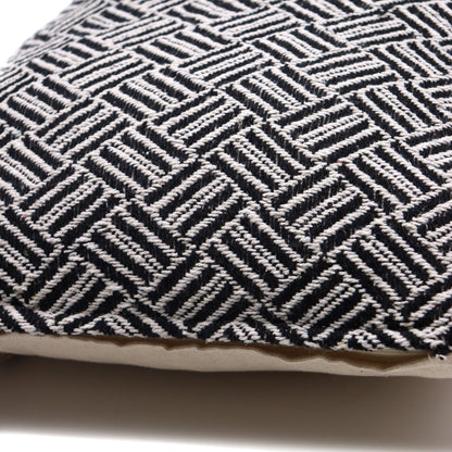 Classic Cushion Cover - Criss-Cross Black - 40 x 40 cm