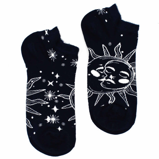 Hop Hare Bamboo Socks - Low Cut - Sun and Moon - Medium / Large (7.5 - 11.5)
