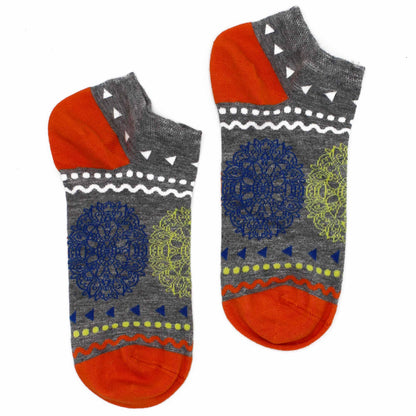 Hop Hare Bamboo Socks - Low Cut - Flowers of Life - Medium / Large (7.5 - 11.5)
