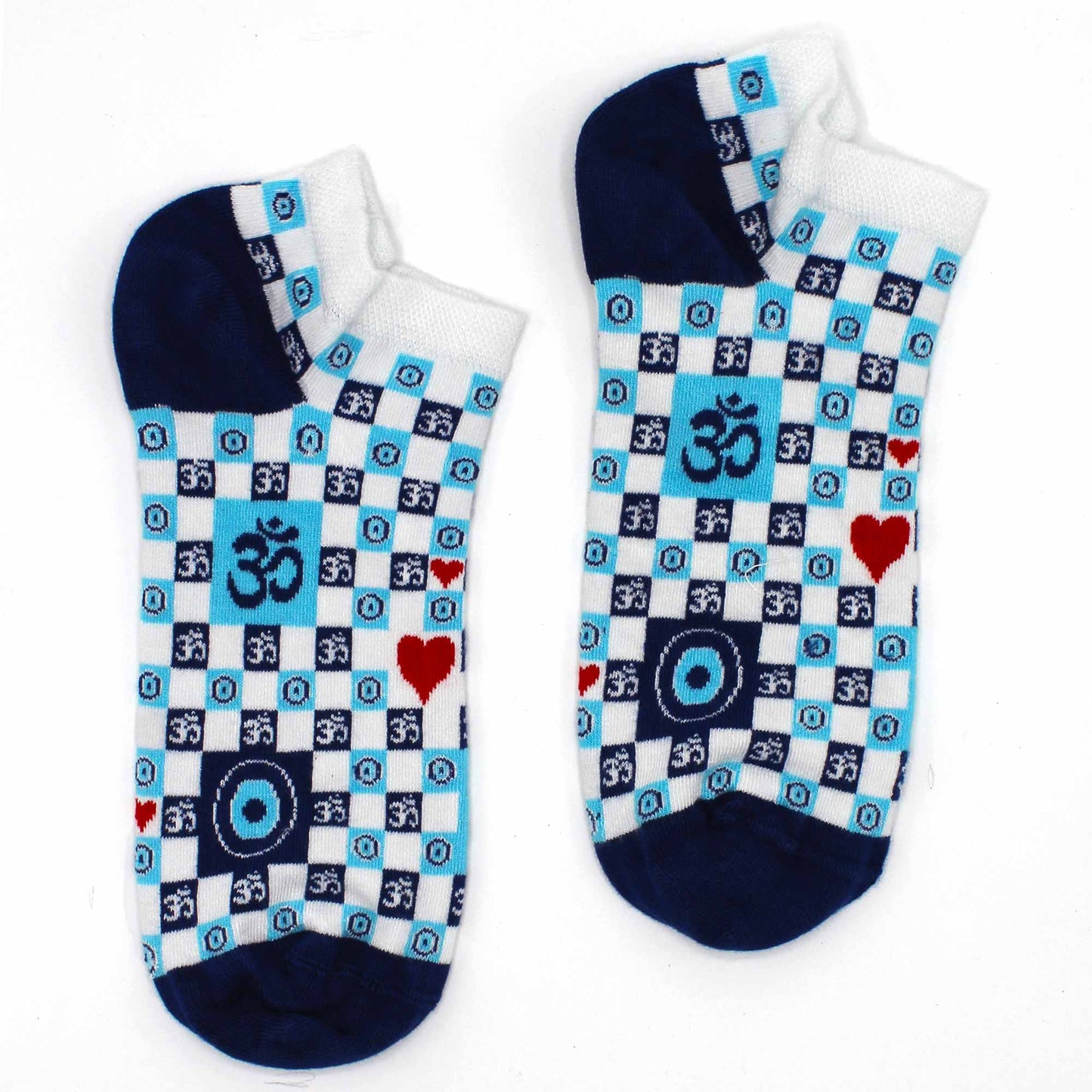 Hop Hare Bamboo Socks - Low Cut - Ohm Evil Eye - Medium / Large (7.5 - 11.5)