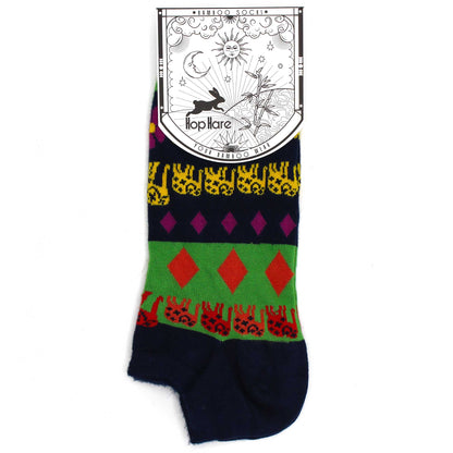 Hop Hare Bamboo Socks - Low Cut - Lucky Elephant - Small / Medium (3.5 - 6.5)