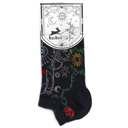 Hop Hare Bamboo Socks - Low Cut - Hamsa - Medium / Large (7.5 - 11.5)
