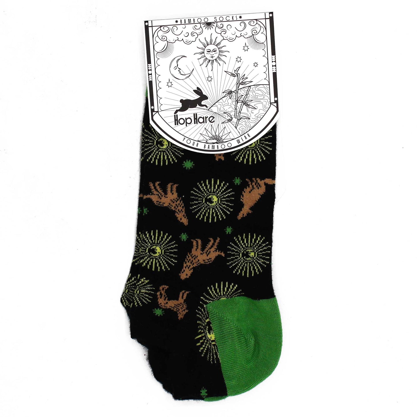 Hop Hare Bamboo Socks - Low Cut - Moonlight Wolfs - Medium / Large (7.5 - 11.5)