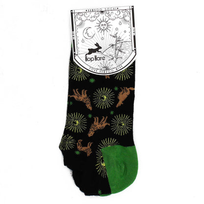 Hop Hare Bamboo Socks - Low Cut - Moonlight Wolfs - Medium / Large (7.5 - 11.5)