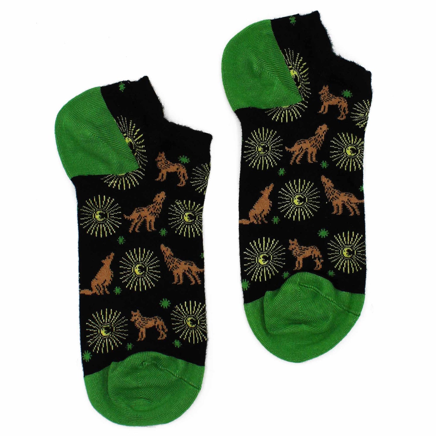 Hop Hare Bamboo Socks - Low Cut - Moonlight Wolfs - Medium / Large (7.5 - 11.5)