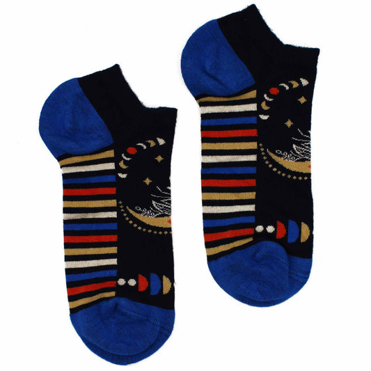 Hop Hare Bamboo Socks - Low Cut - Lunar Phases - Medium / Large (7.5 - 11.5)