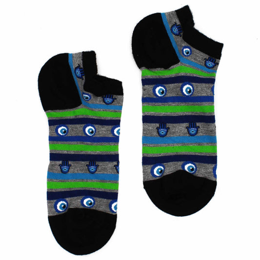 Hop Hare Bamboo Socks - Low Cut - Evil Eye & Hamsa - Medium / Large (7.5 - 11.5)