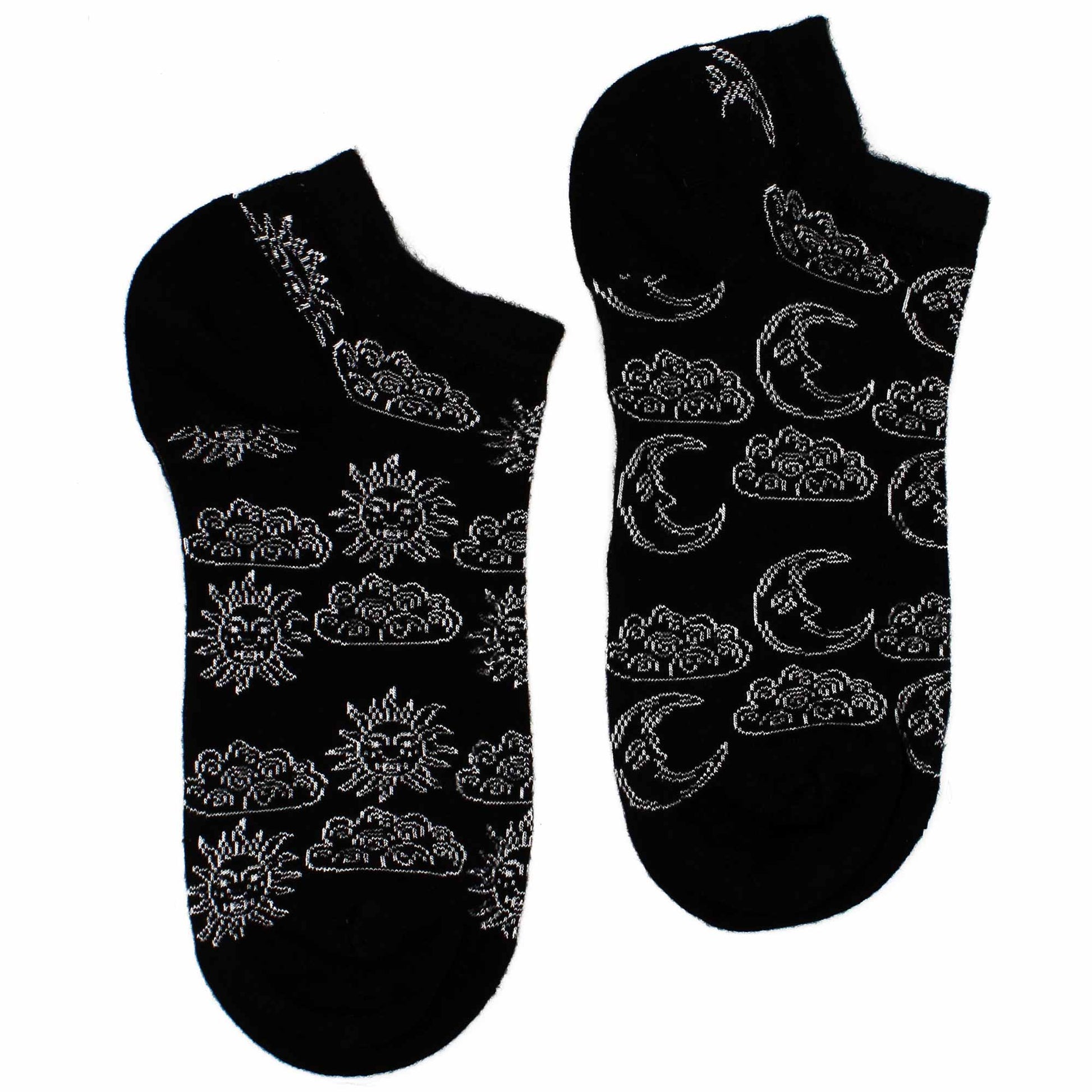 Hop Hare Bamboo Socks - Low Cut - Day and Night - Medium / Large (7.5 - 11.5)
