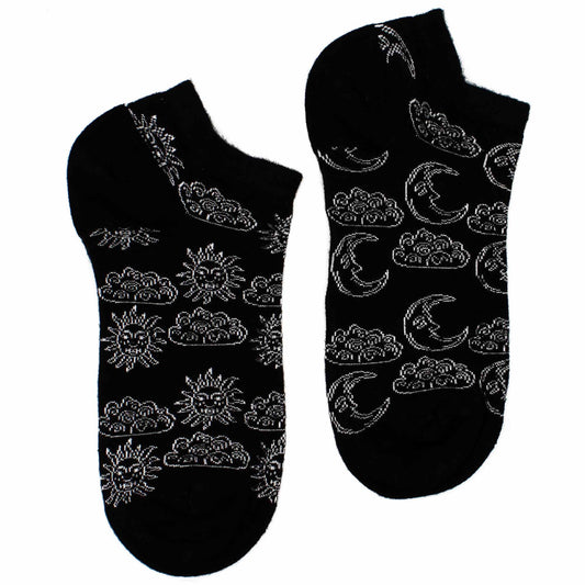 Hop Hare Bamboo Socks - Low Cut - Day and Night - Medium / Large (7.5 - 11.5)