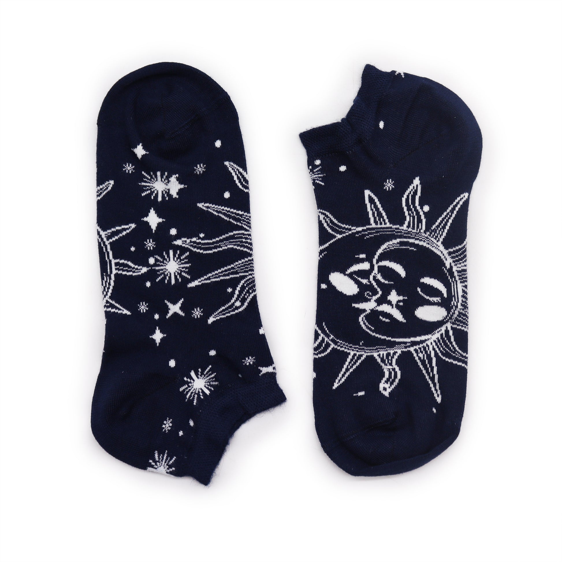 Hop Hare Bamboo Socks - Low Cut - Sun and Moon - Small / Medium (3.5 - 6.5)