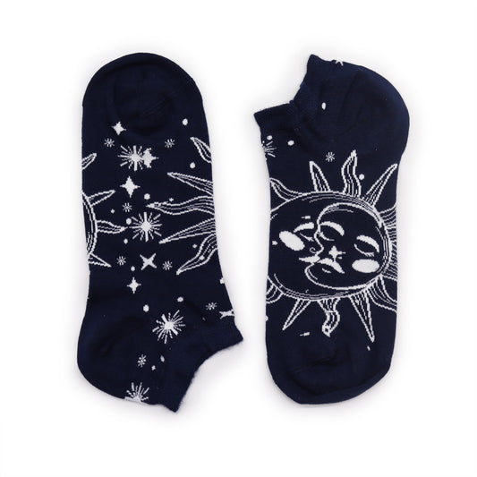 Hop Hare Bamboo Socks - Low Cut - Sun and Moon - Small / Medium (3.5 - 6.5)