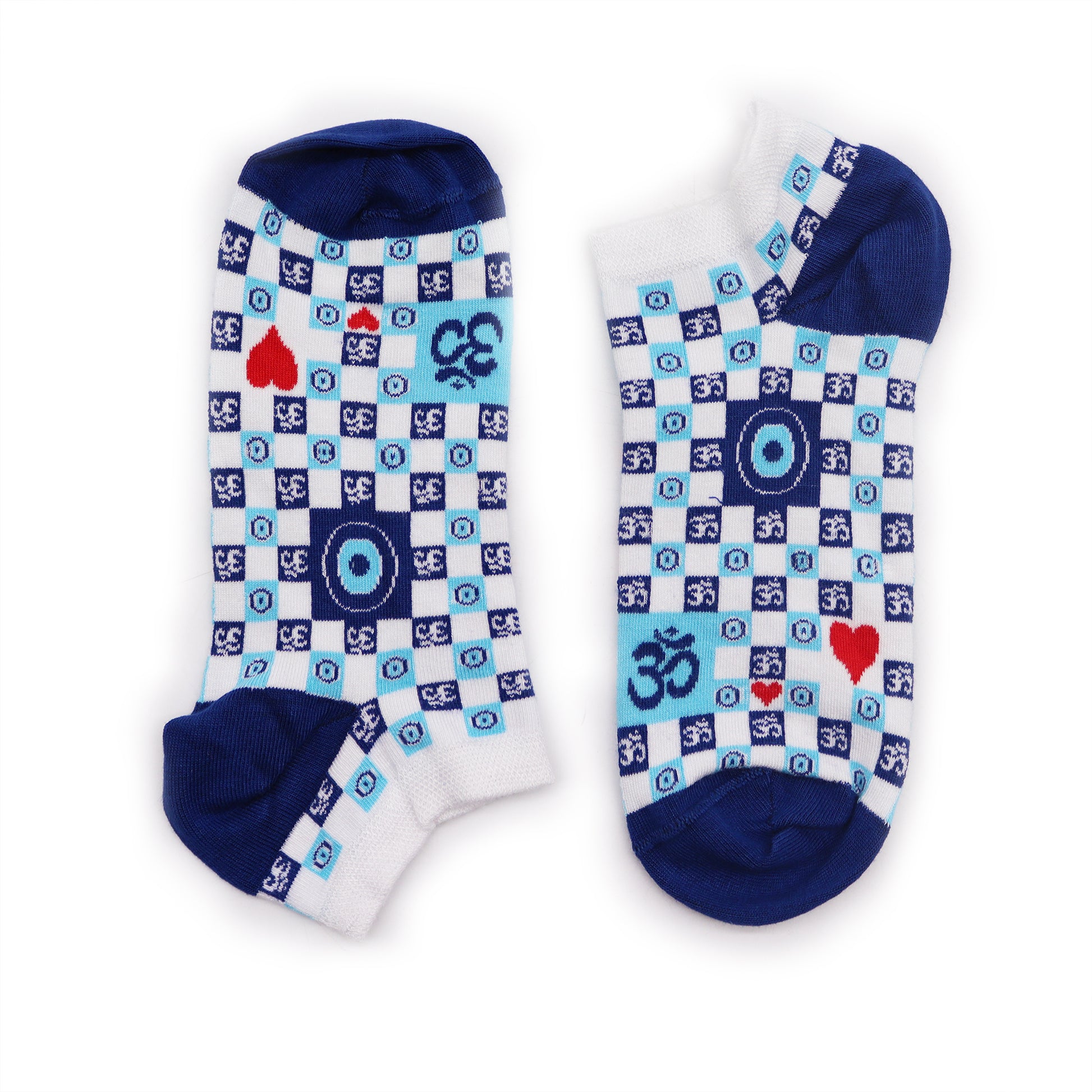 Hop Hare Bamboo Socks - Low Cut - Ohm Evil Eye - Small / Medium (3.5 - 6.5)