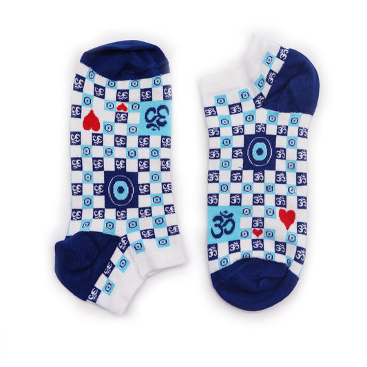 Hop Hare Bamboo Socks - Low Cut - Ohm Evil Eye - Small / Medium (3.5 - 6.5)