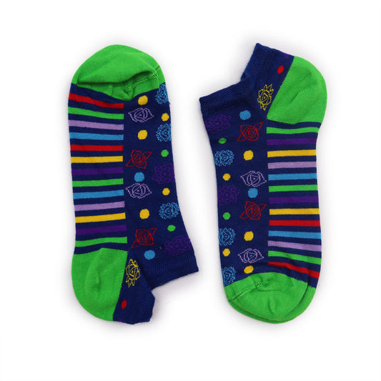 Hop Hare Bamboo Socks - Low Cut - 7 Chakra - Small / Medium (3.5 - 6.5)