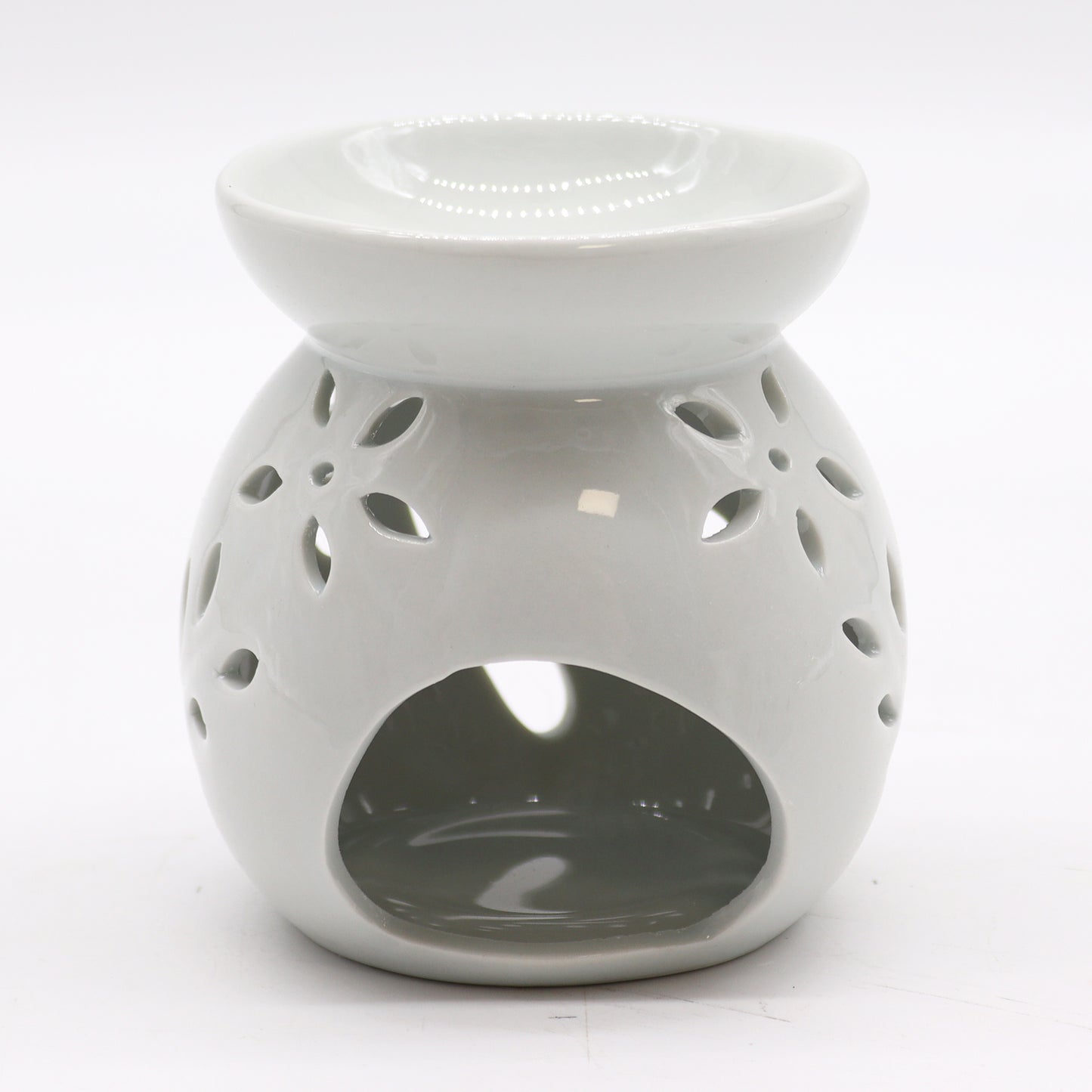 Classic White Oil Burner - Tree Cut-Out - Large