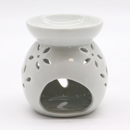 Classic White Oil Burner - Tree Cut-Out - Large