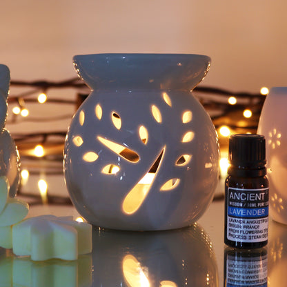 Classic White Oil Burner - Tree Cut-Out - Large