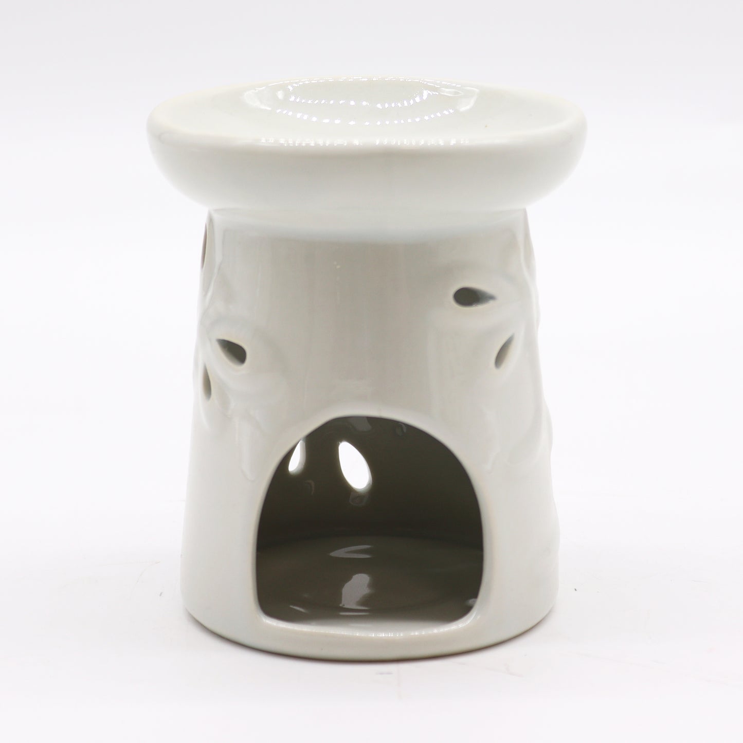 Classic White Oil Burner - Dragonfly Cut-Out