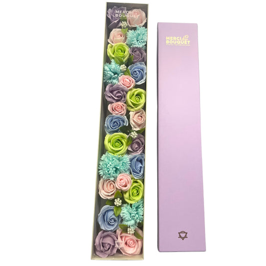 Baby Blessings Soap Flowers - Blues in Extra Long Box