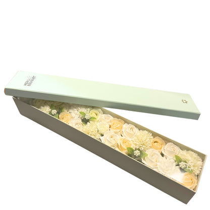 Wedding Blessings Soap Flowers - White & Ivory in Extra Long Box