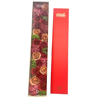 Vintage Roses Soap Flowers - Extra Long Box