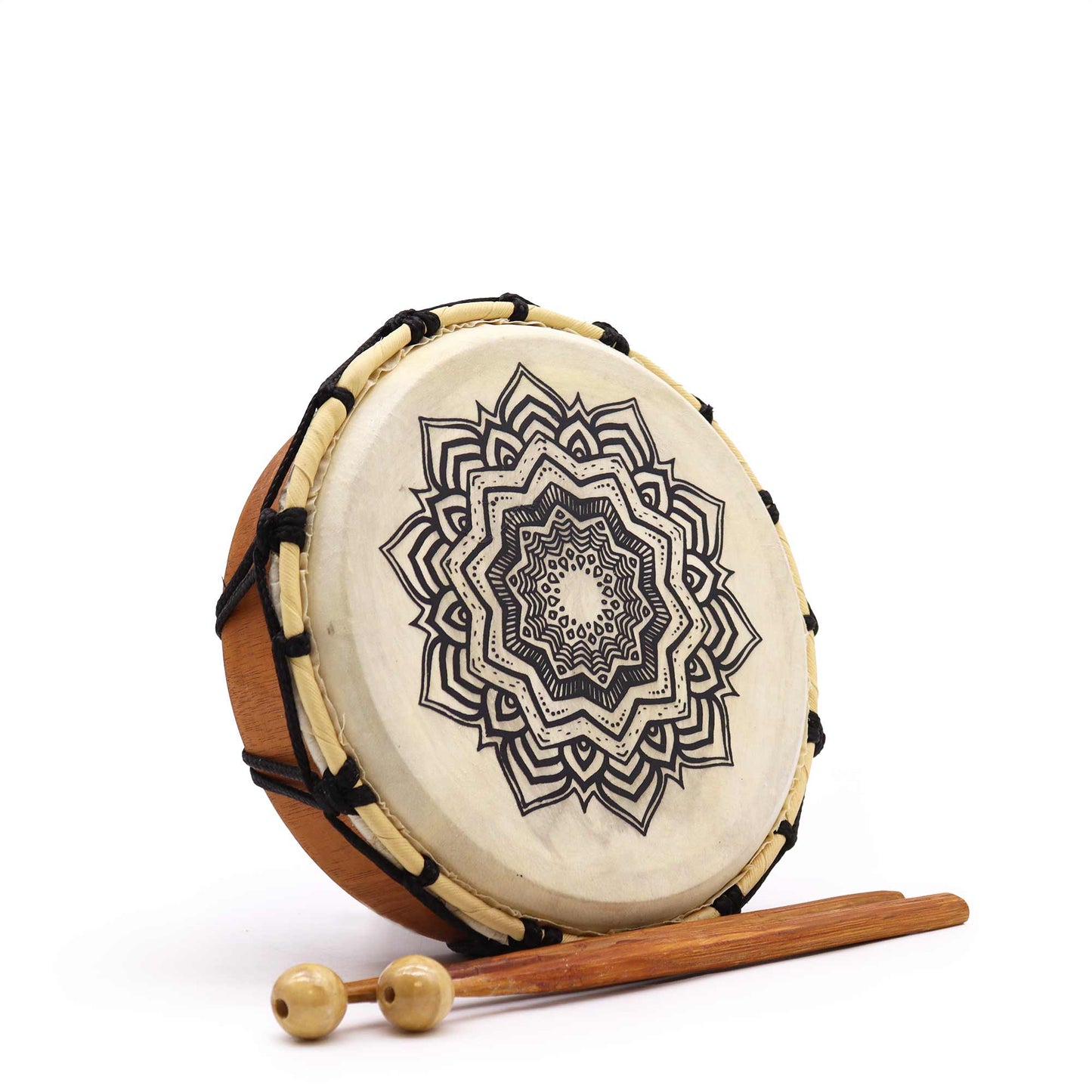 Shamanic Drum with Sticks - Mandala - 20 cm