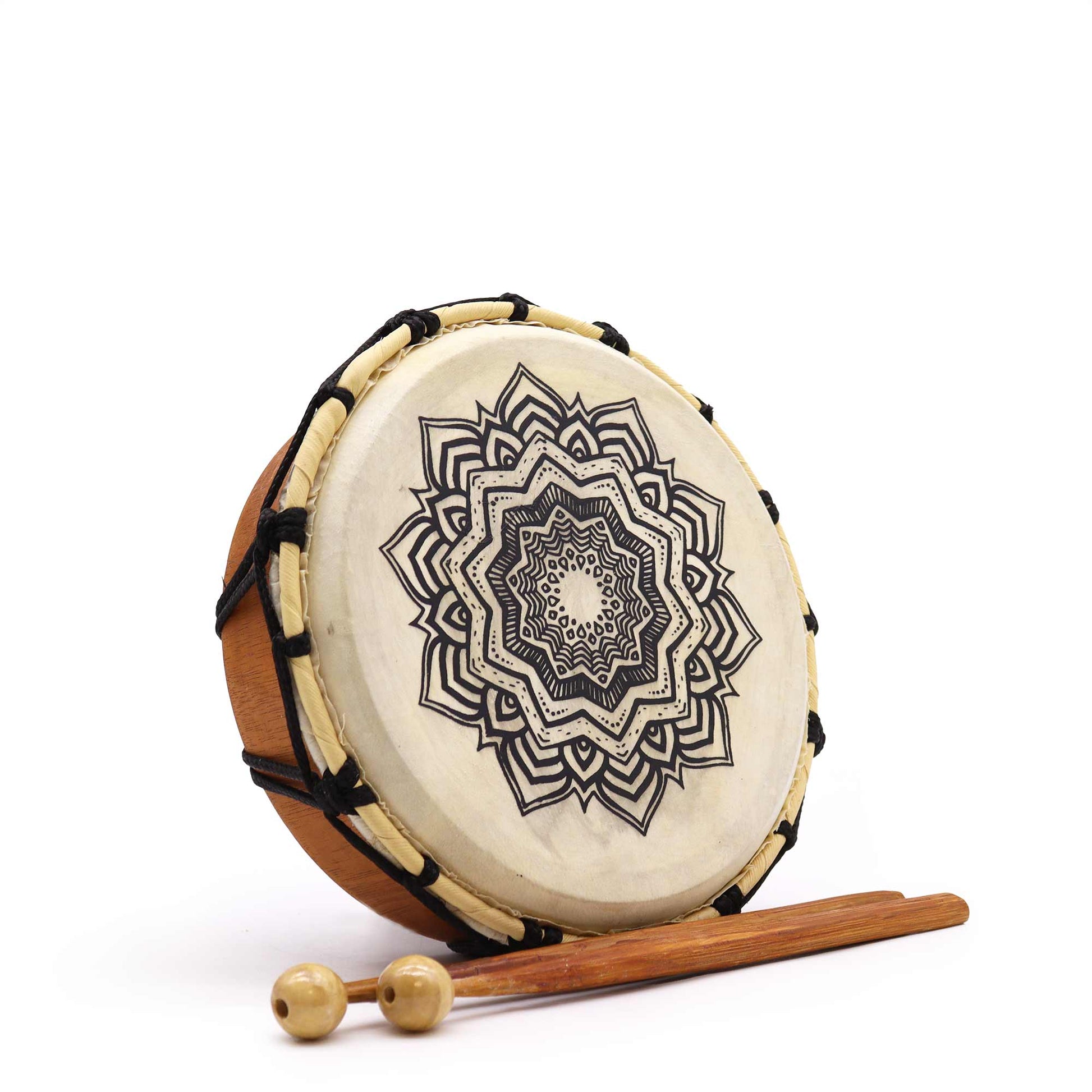 Shamanic Drum with Sticks - Mandala - 20 cm
