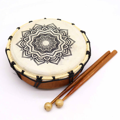 Shamanic Drum with Sticks - Mandala - 20 cm